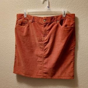 Corduroy dark orange skirt